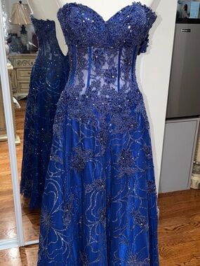sachin and babi light blue dress JOVANI Bravura Fashion main image 0